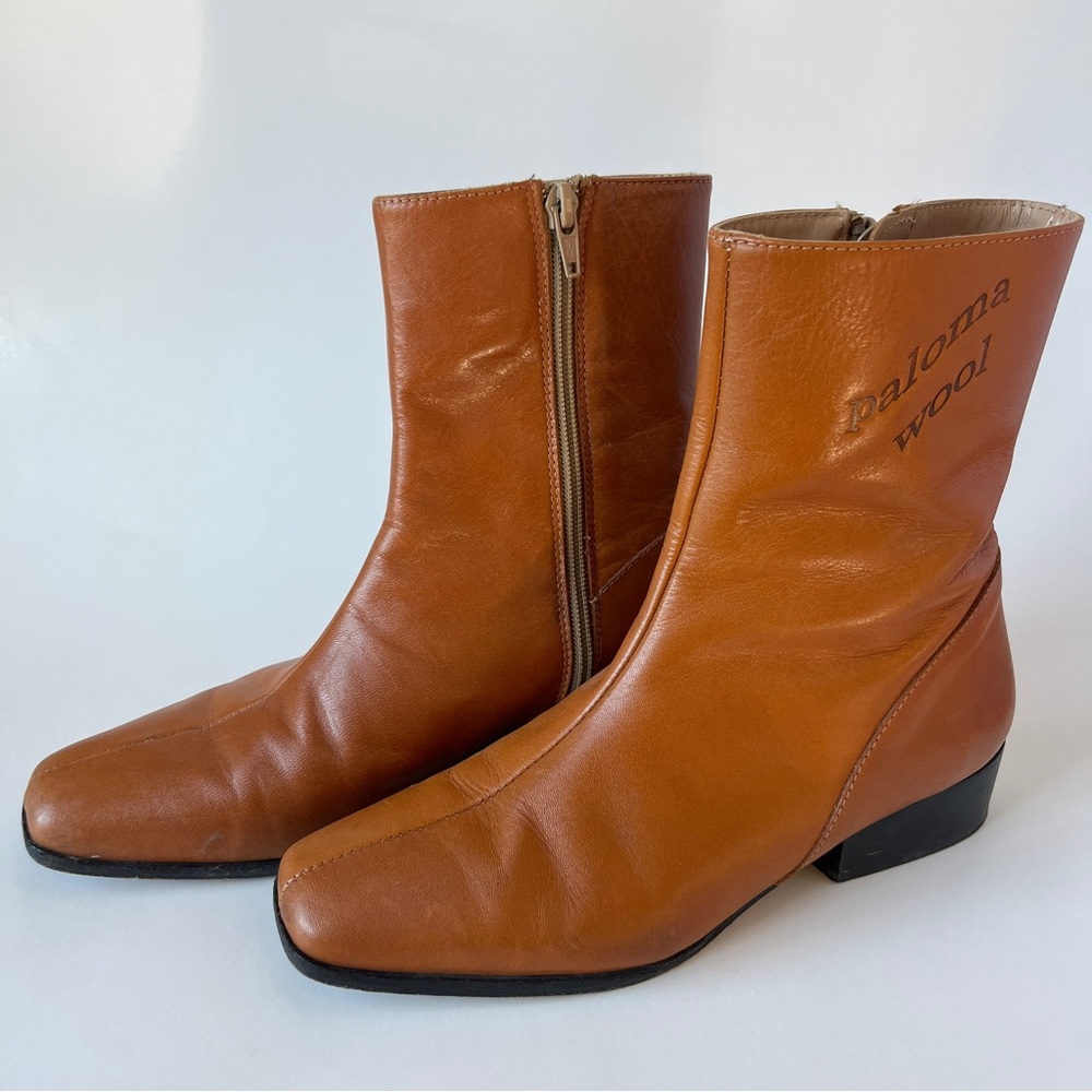 Paloma Wool tan leather boots sz 37